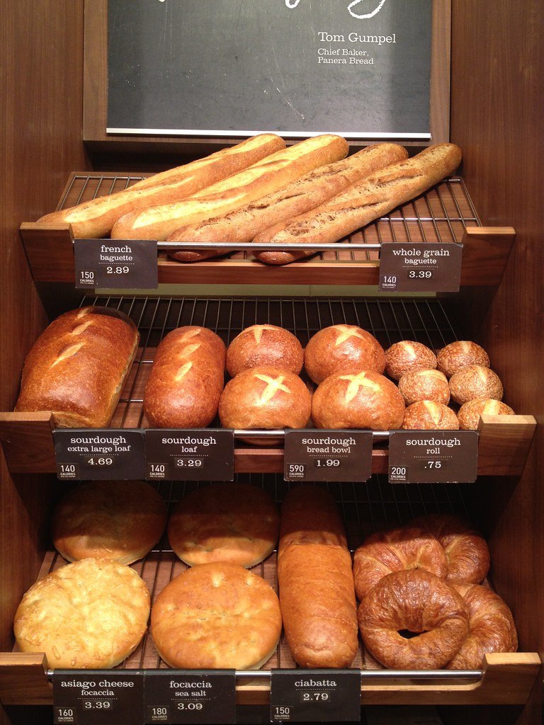 Bread Wall at Panera French baguette, whole grain baguette… Flickr