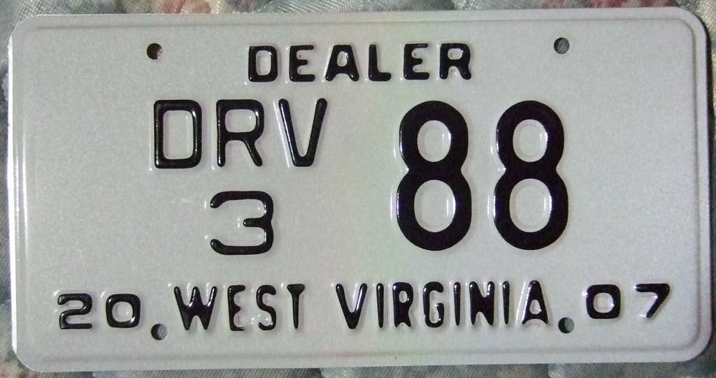 WEST VIRGINIA 2007 RECREATIONAL VEHICLE DEALER PLATE a photo on