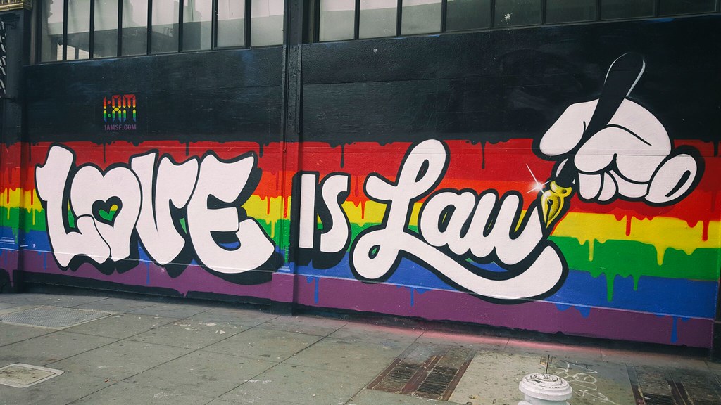 Love is Law Graffiti at 1AM, just after the Supreme Court … Flickr