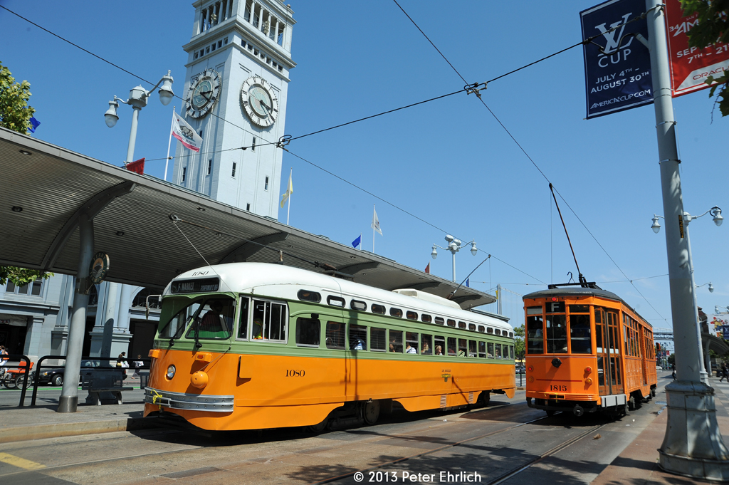 MUNI FLINE CARS1080 (IB), 1815 at Ferry Building Flickr