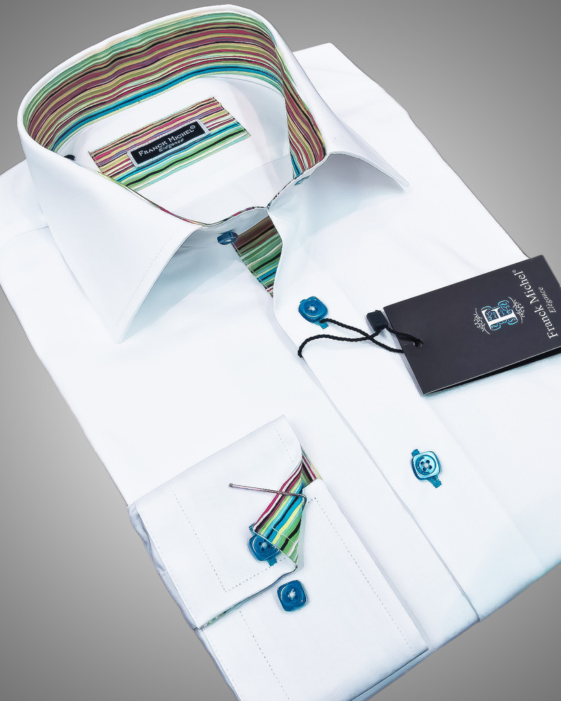 1 White designer dress shirt for men by designer Franck Mi… Flickr
