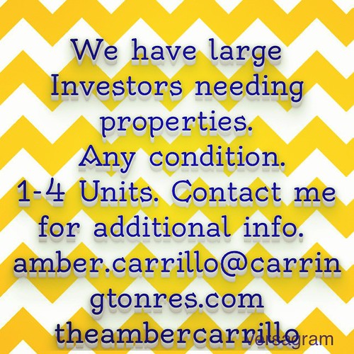 We have large investment pools looking to purchase propert… Flickr