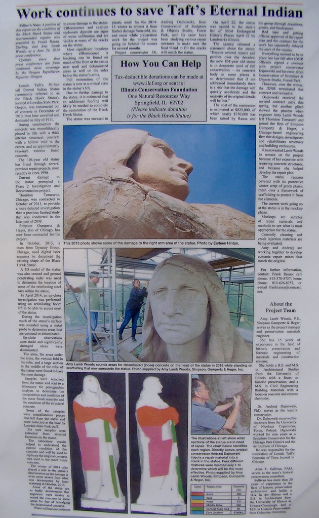 The Black Hawk Statue 6 years of restoration in end 2016. Flickr