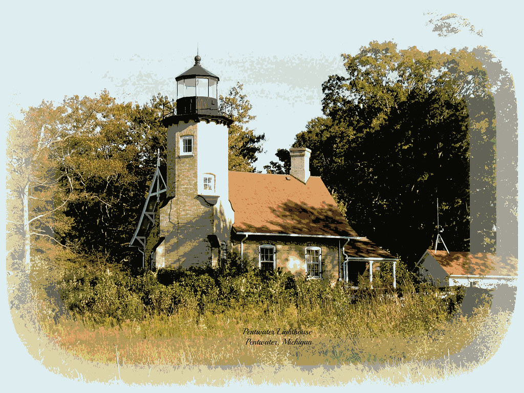 Pentwater Lighthouse poster This is an impressionistic ver… Flickr