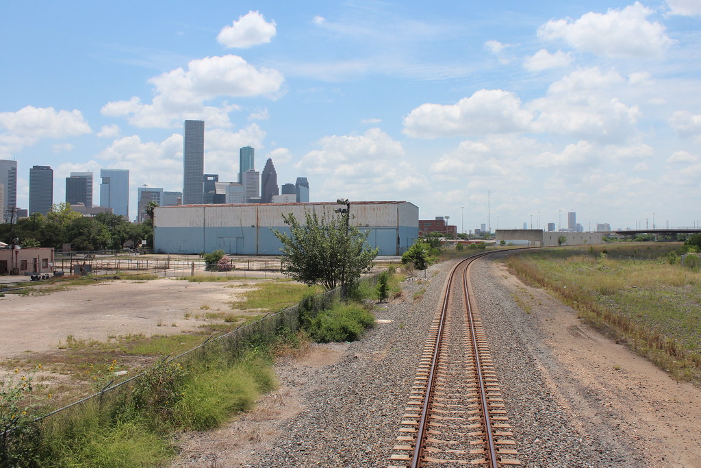 Empty Lots Downtown Houston, viewed from the rear of Amtra… Flickr
