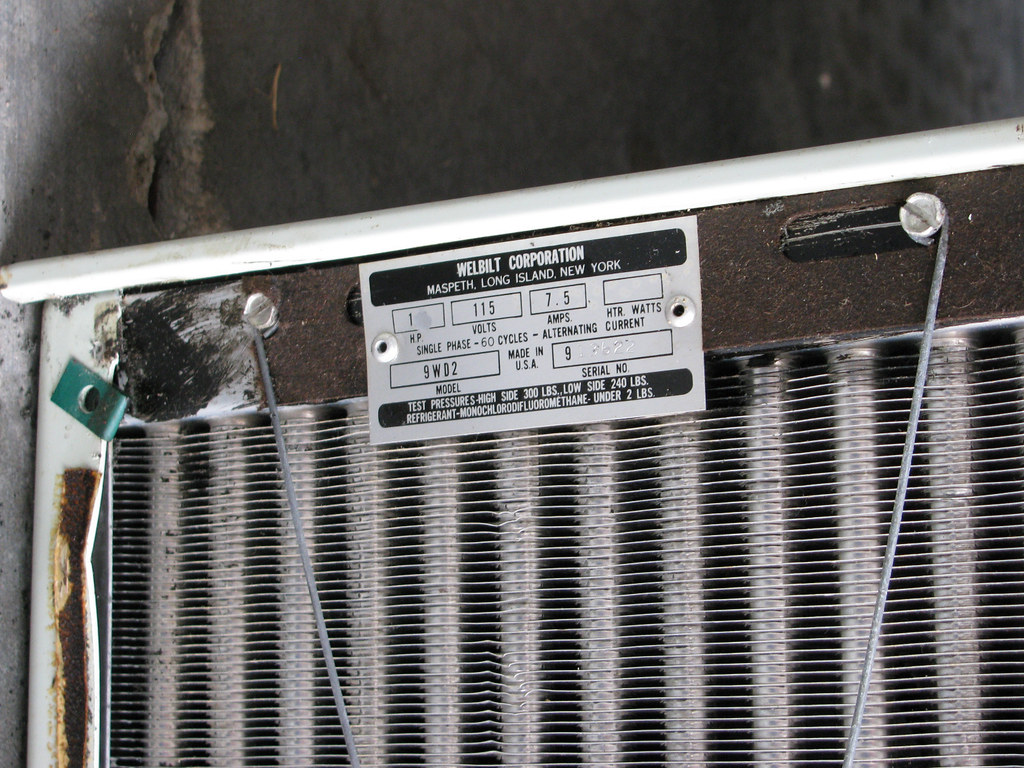 Welbilt 1959 'MightyMite' Room Air Conditioner Nameplate Flickr