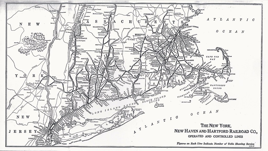 New York, New Haven and Hartford Railroad, System Map, 194… Flickr