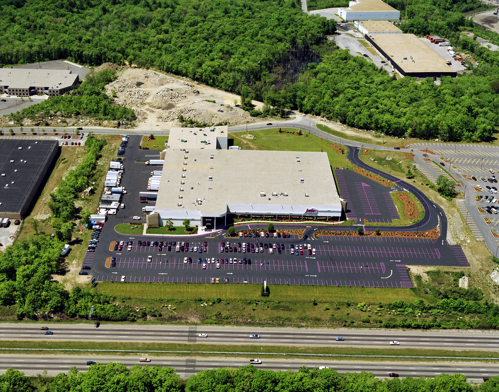 Jordan's Furniture An aerial shot of the parking lot of th… Flickr