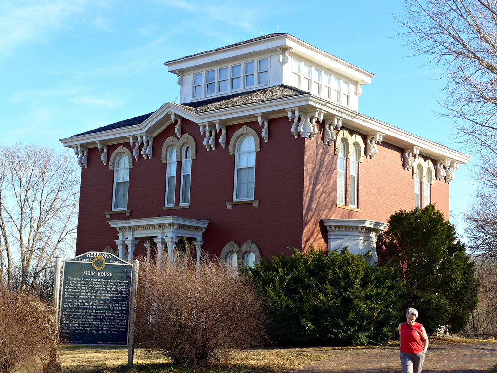 Muir House, Brownville, Nebraska A twostory brick mansion… Flickr