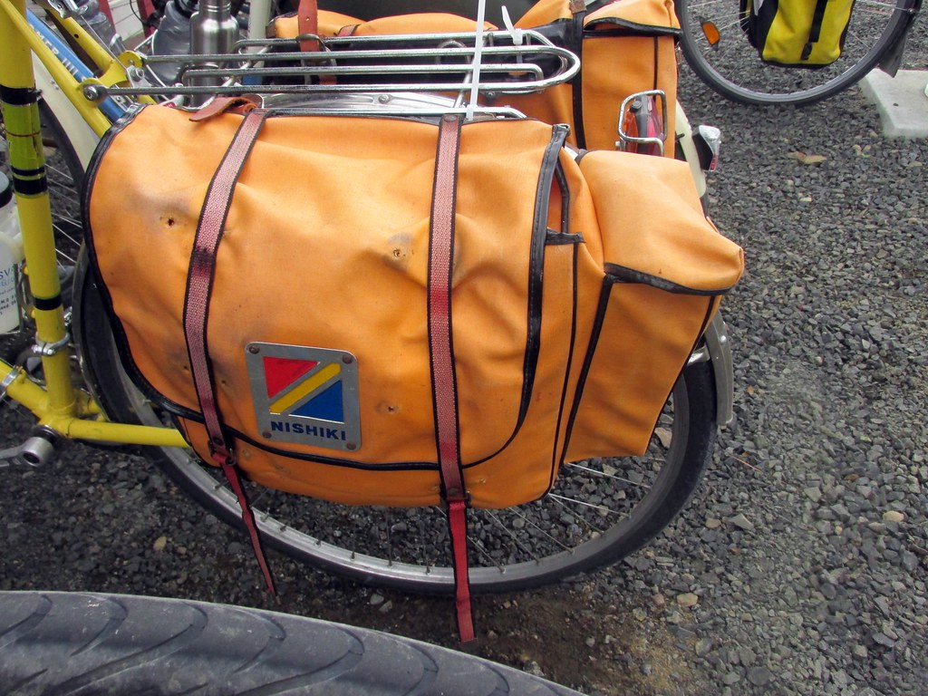 Nishiki branded bags on Julian's Nishiki. The straps aren'… Flickr