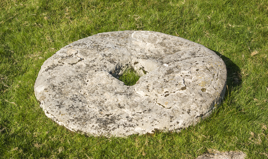Limestone Grindstone An old grindstone (made of limestone … Flickr