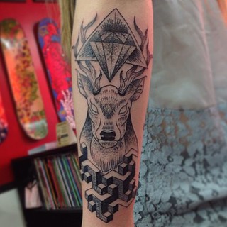 Geometric #Deer Head By @Francomaldonado. #Stipple #Stippl… | Flickr 320_x_320_jpg
