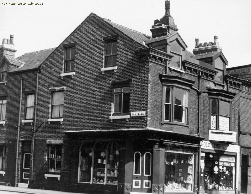 Harpuhey, Oak Bank Shop front L H Price photographer 1968