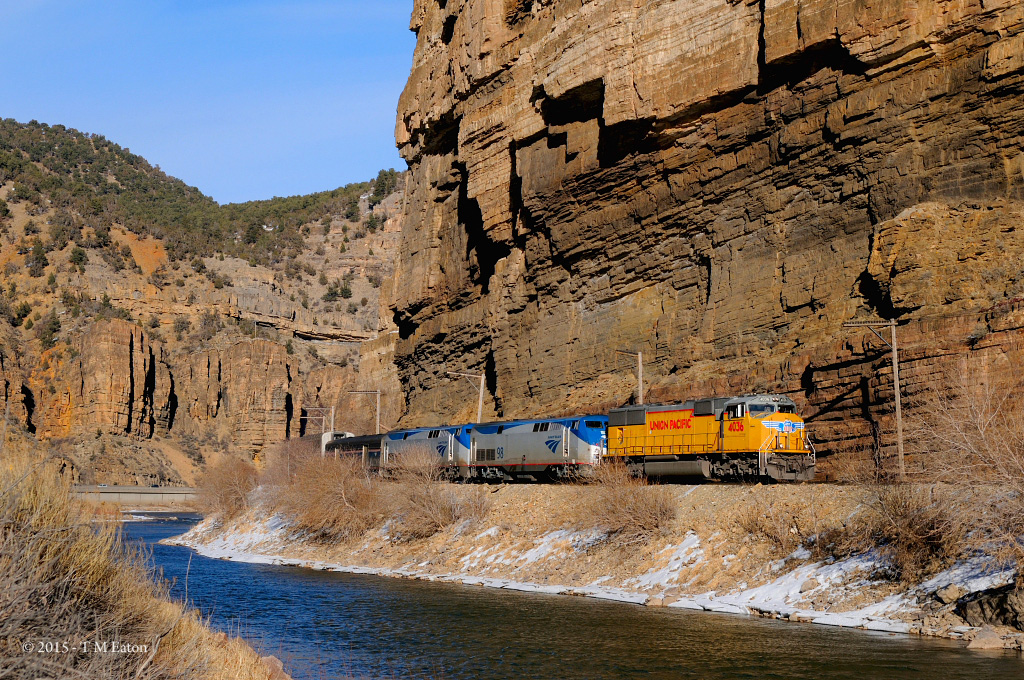 Glenwood Canyon 70M on 5 Amtrak no. 5 approaching Allen, C… Flickr