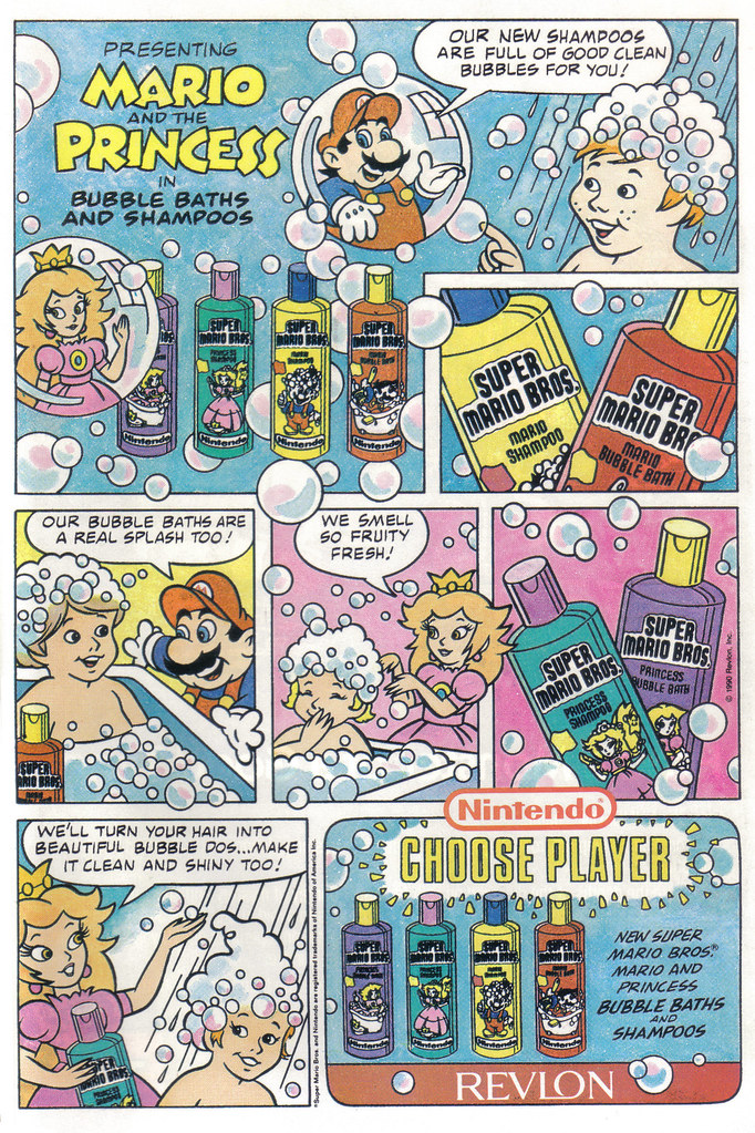 Super Mario Bros. Bubble Baths and Shampoos Advertisement Flickr