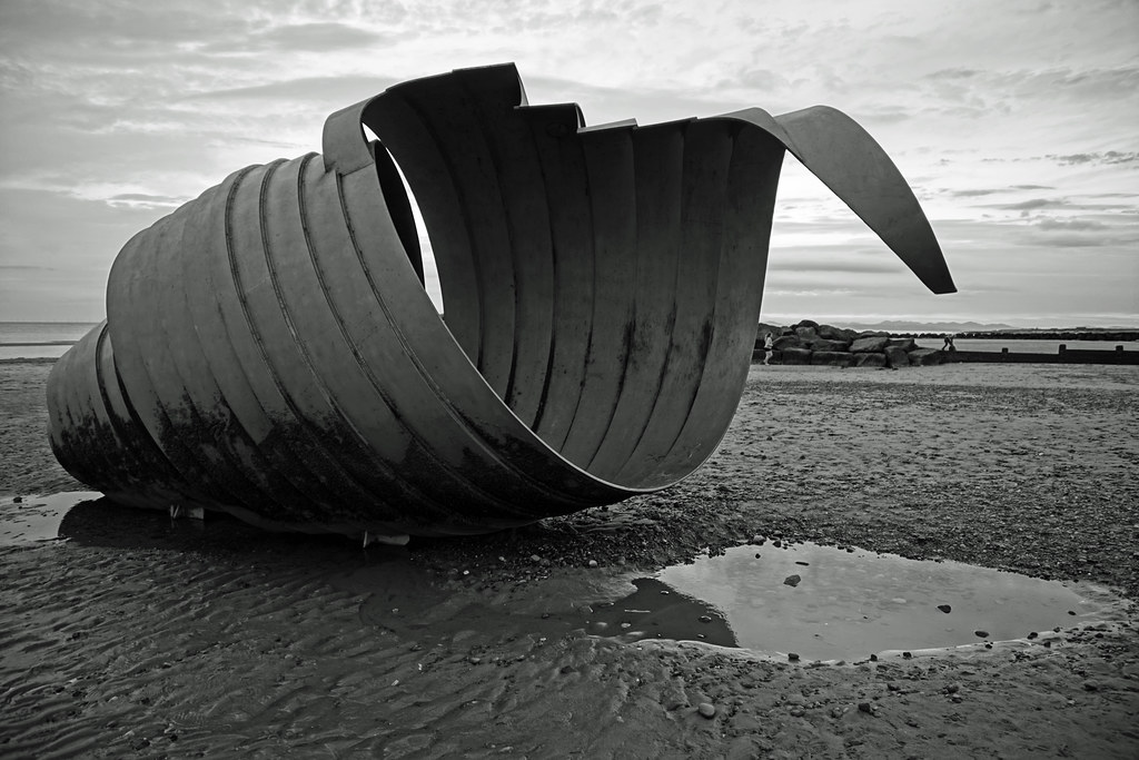Cleveleys Beach Metal sculpture on the beach Chris Dimond Flickr