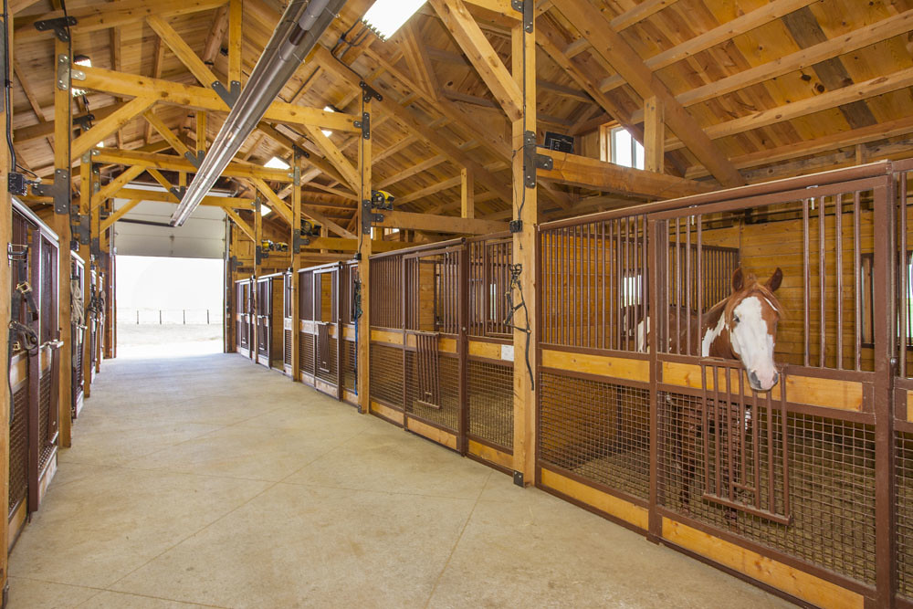 Nebraska Horse Barn Complex Horse living area Sand Creek Post