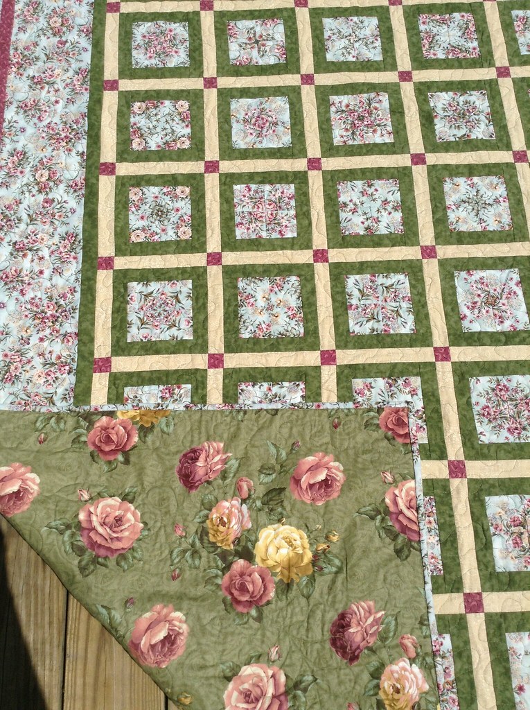 Four patch posey quilt Pam Kenny Flickr