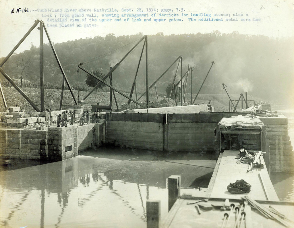 Lock 7 under construction on Cumberland River in 1914 Flickr