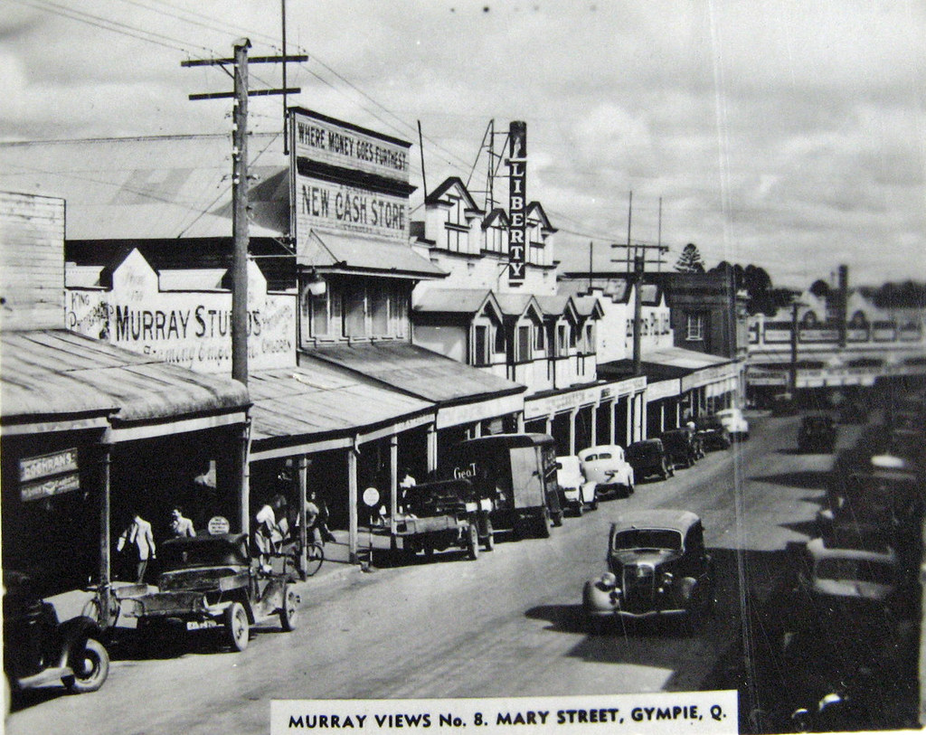 Mary Street, Gympie circa 1940 Three old postcards of th… Flickr