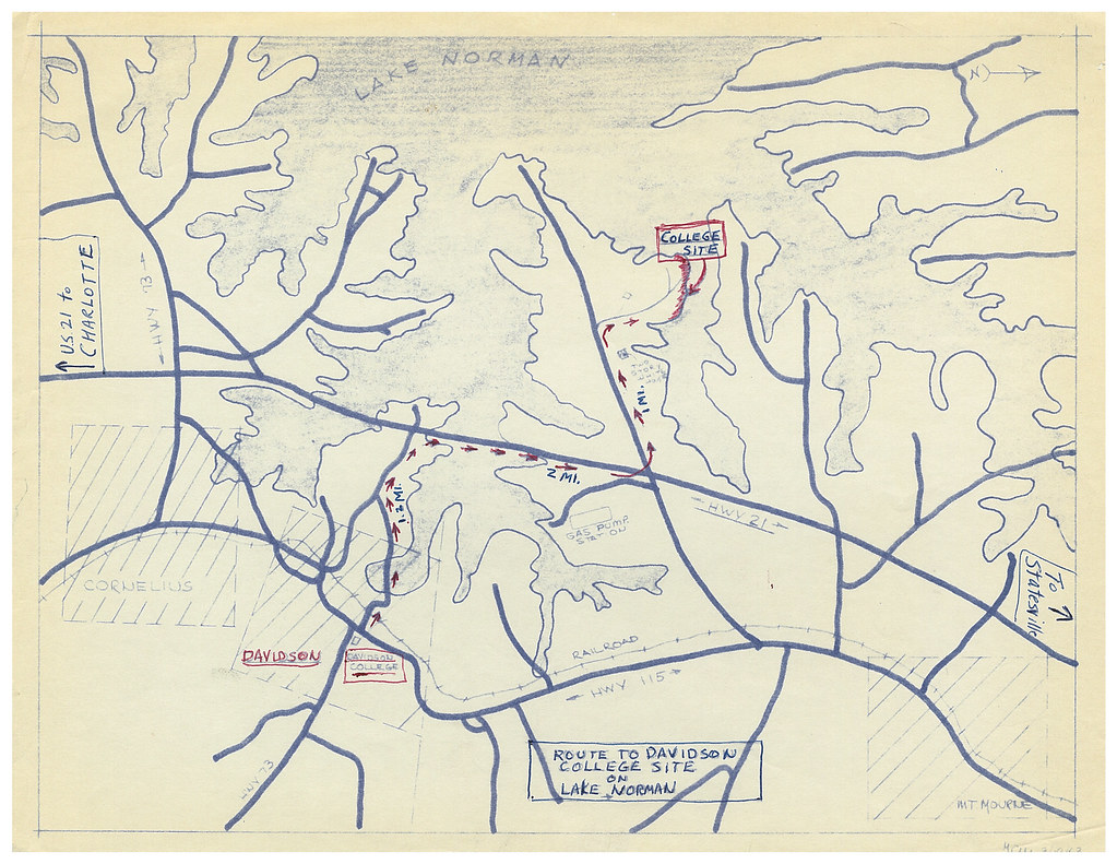Lake Campus Map Route To Davidson College Site on Lake Nor… Flickr