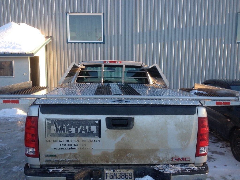 Custom Aluminum Truck Bed Cover Used as Snowmobile Deck Flickr