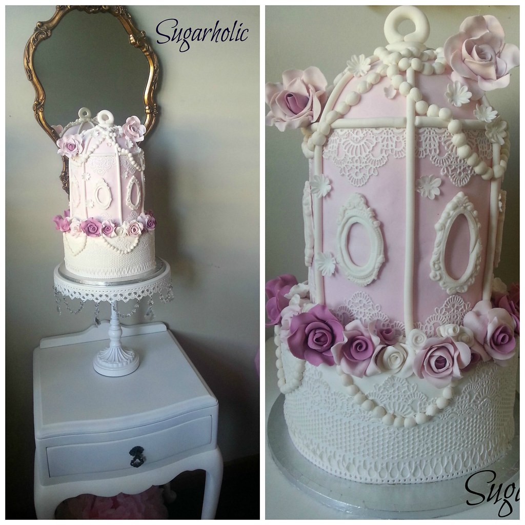 Lace Birdcage cake Angela Wright Flickr