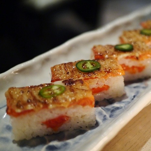 Aburi Salmon Oshi Sushi from MikuRestaurant. Pressed BC w… Flickr
