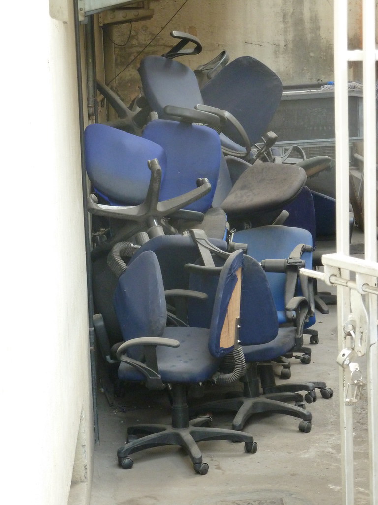 Office chair grave yard David Sugden Flickr