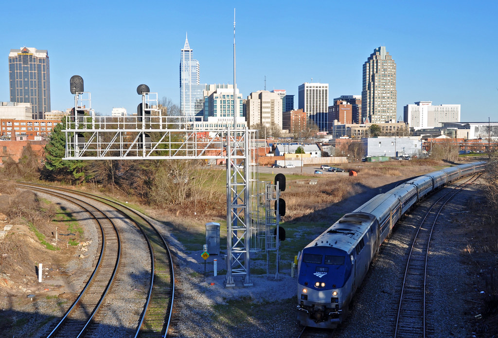 Amtrak train departing Raleigh, NC Raleigh, North Carolina… Flickr