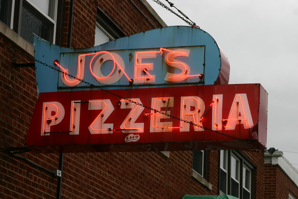 Joe's Pizzeria 57 N. Wolf Rd. Wheeling, Illinois joespizza