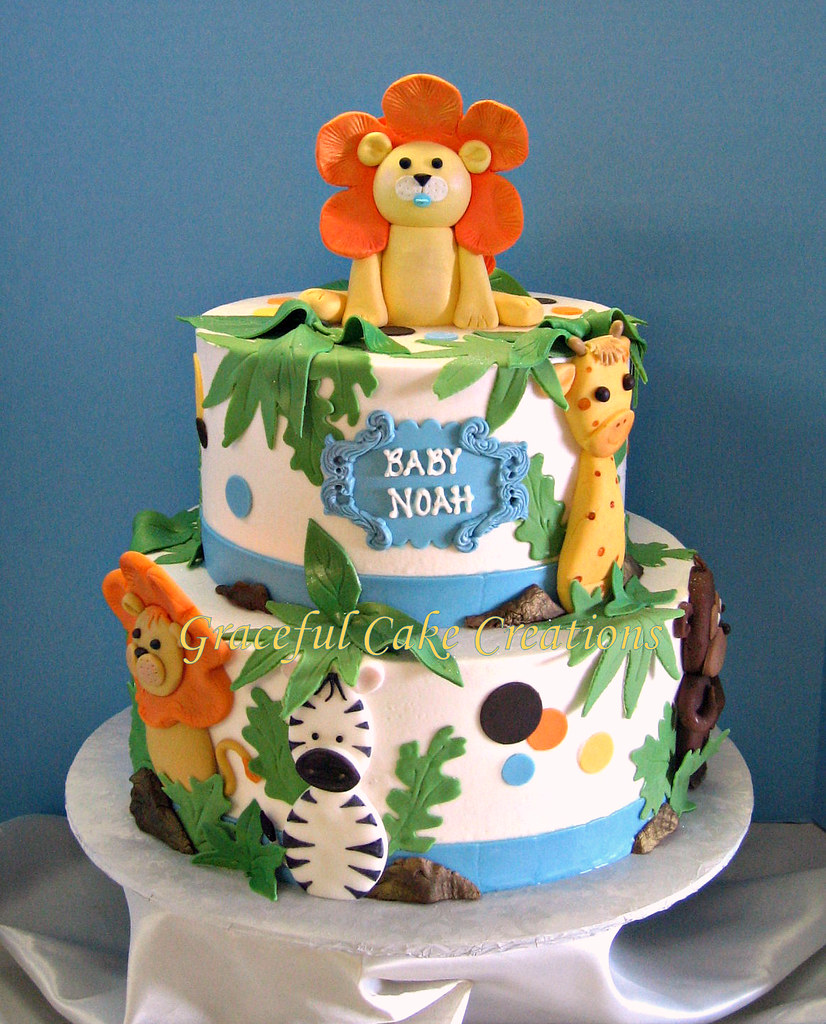 Jungle Safari Baby Shower Cake Graceful Cake Creations Flickr