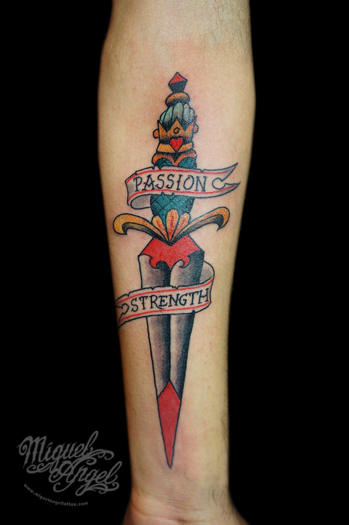 Dagger tattoo (design ©Valerie Vargas) Miguel Angel Custom… Flickr