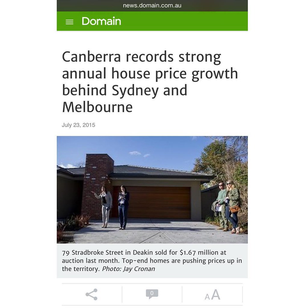 The median house price in Canberra was the fourth highest … Flickr
