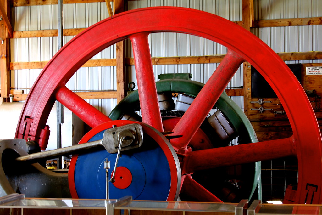 Big Flywheel Flywheel from a operational old engine in the… Flickr