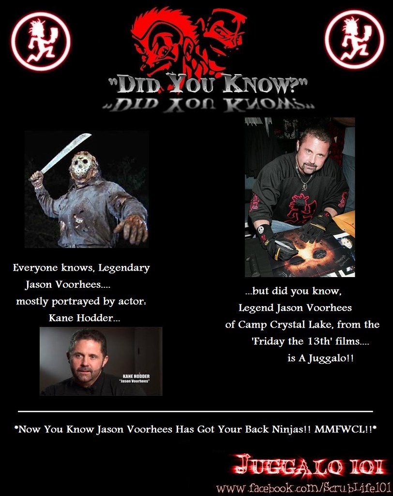 Did You Know Jason Voorhees is A Juggalo? actor Kane Hodde… Flickr