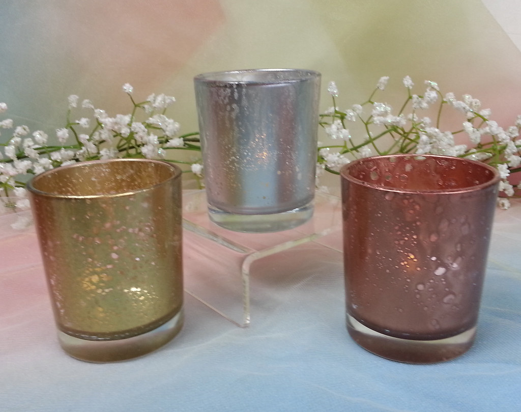 Mercury Painted votive candle holders of all colors Flickr
