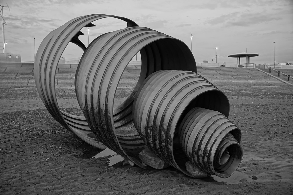 Cleveleys Beach Metal sculpture on the beach Chris Dimond Flickr