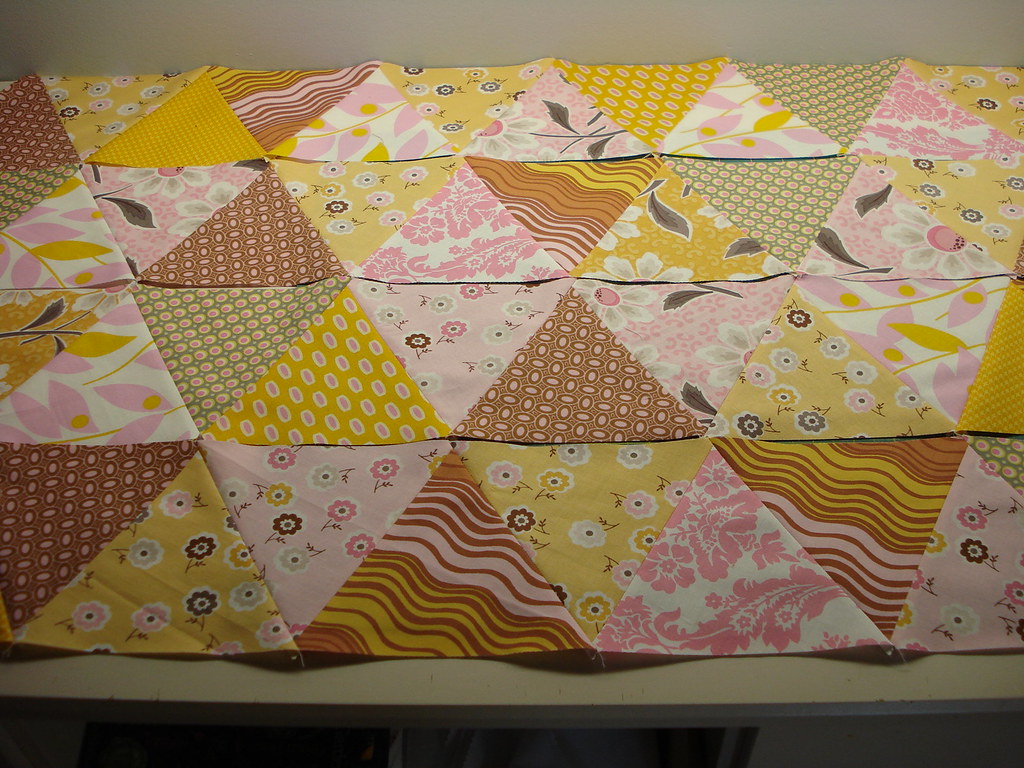 60 degree triangles Another baby quilt in progress. Debbie Flickr