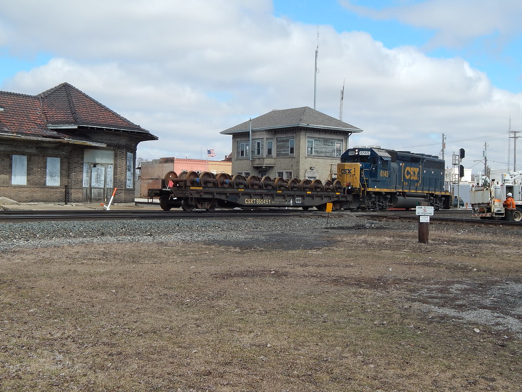 Flat car full 'o wheels At Deshler Ohio Matthew Ditton Flickr