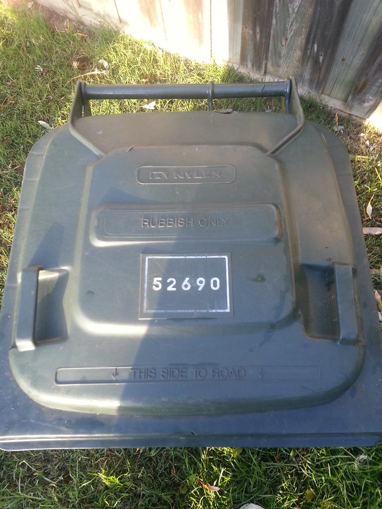 lid of My new old style nylex 80L banyule garbage bin Flickr