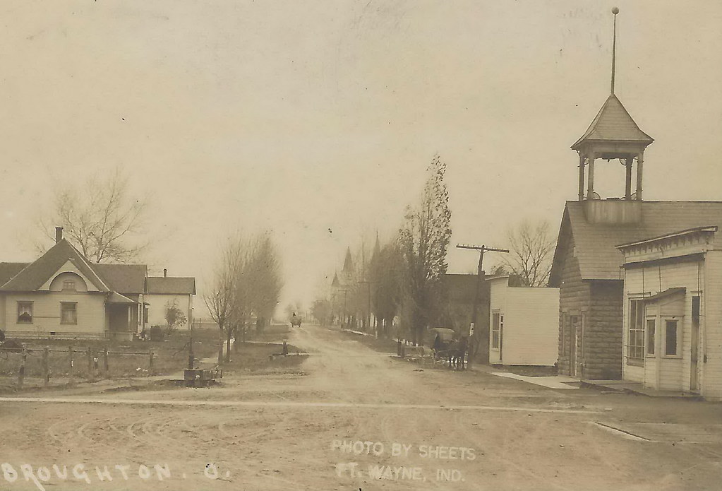US OH Broughton OH RPPC 1913 Downtown Homes Stores Busines… Flickr