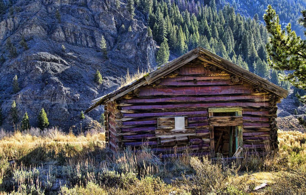 Bonanza Idaho ghost town notice on this cabin ..they flatt… Flickr