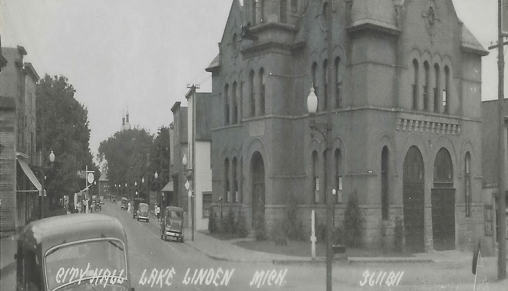 UP Lake Linden MI RPPC 1930s Lake Linden Village Hall and … Flickr
