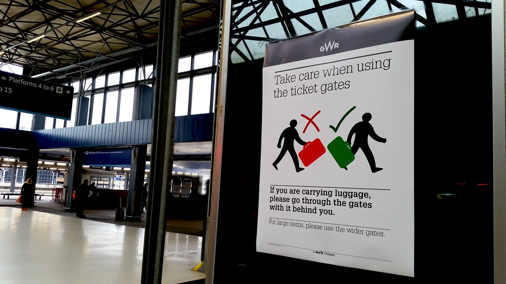 GWR ticket gate poster Instructions on how to carry your l… Flickr