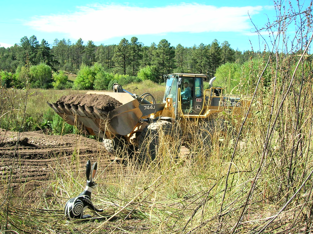 Supervising Elk Ridge back filling project Archaeological Conservancy
