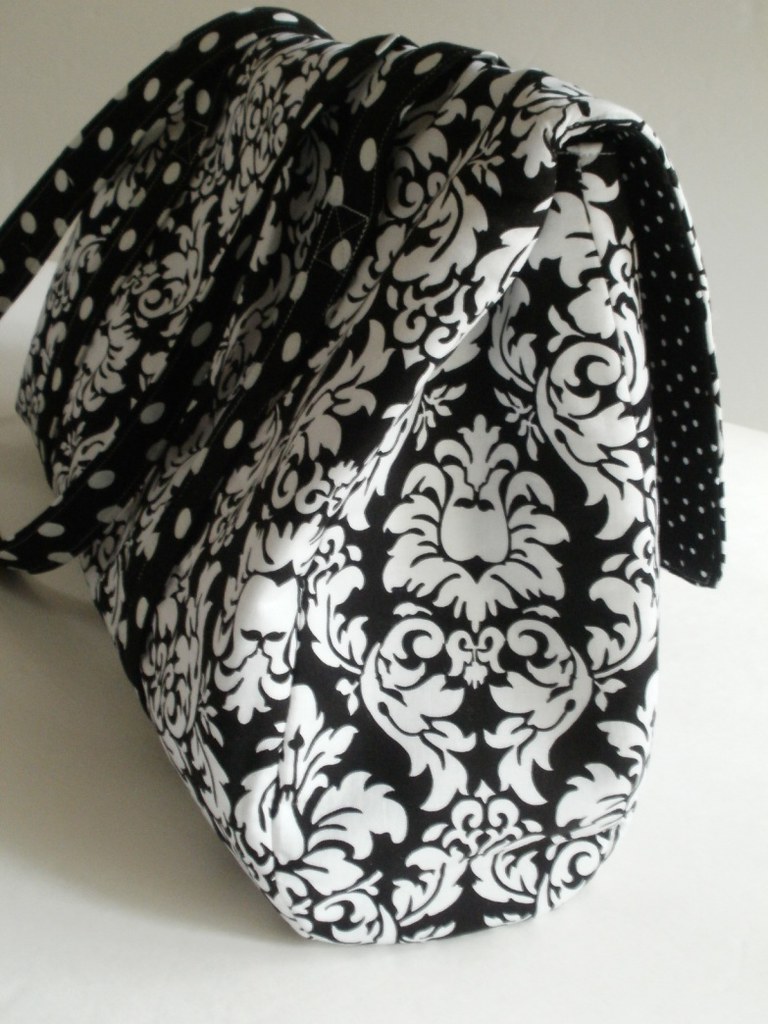 SideBag Black and White Damask One Piece Bag, pattern from… Flickr