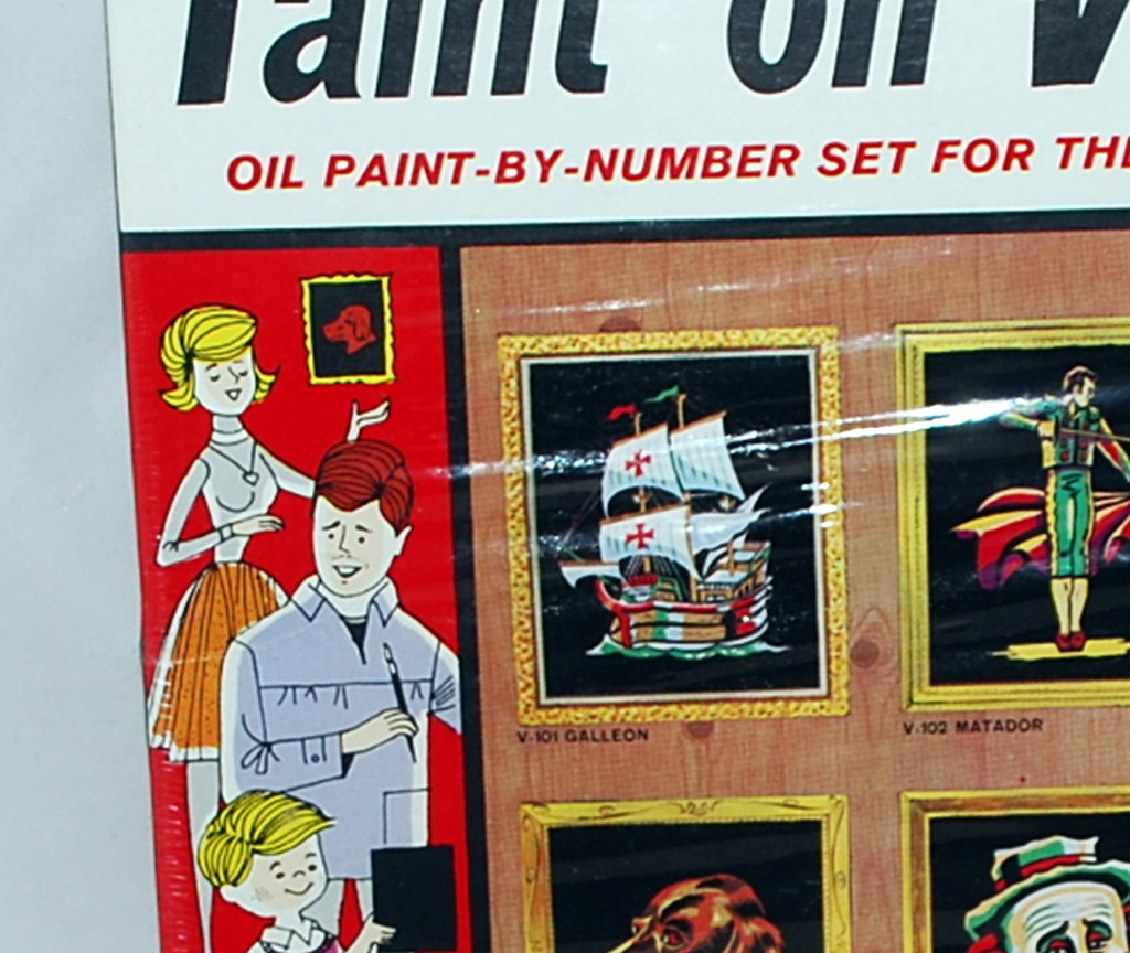Vintage Velvet Paint By Number Kit V101 Galleon from A… Flickr