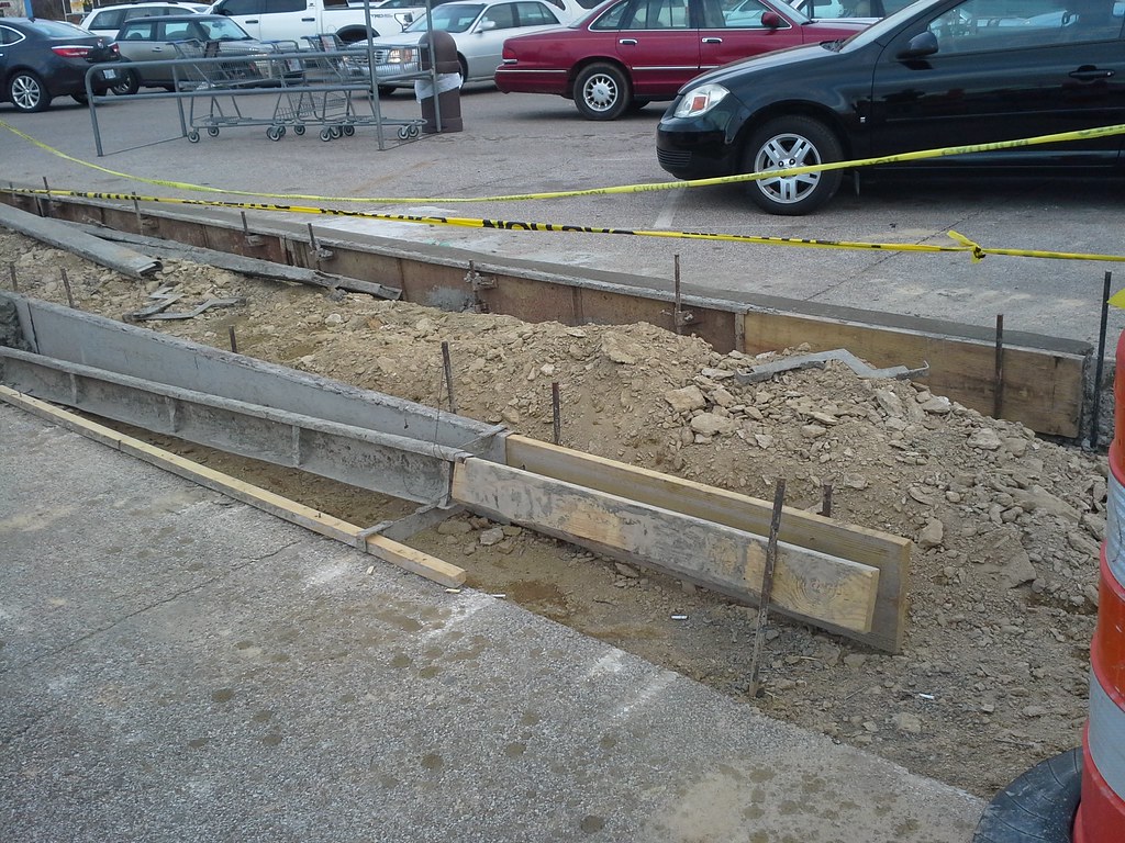 New concrete parking lot islands Another prediction coming… Flickr