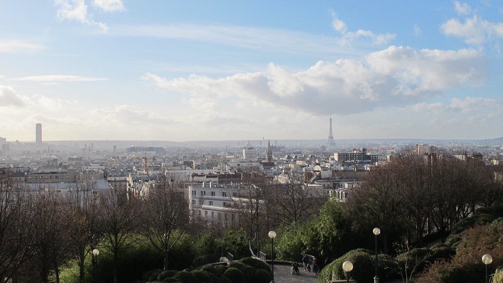 Vue de Paris du belvédère du parc de Belleville, Paris XXe… Flickr